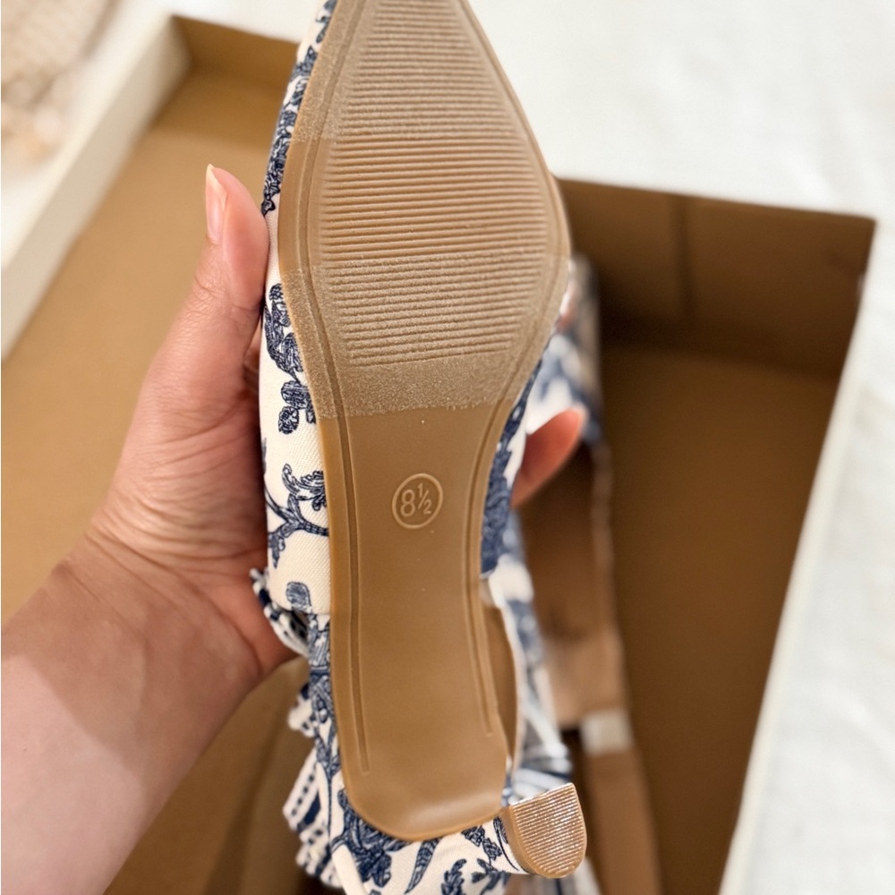 a new day Blue and White Heels